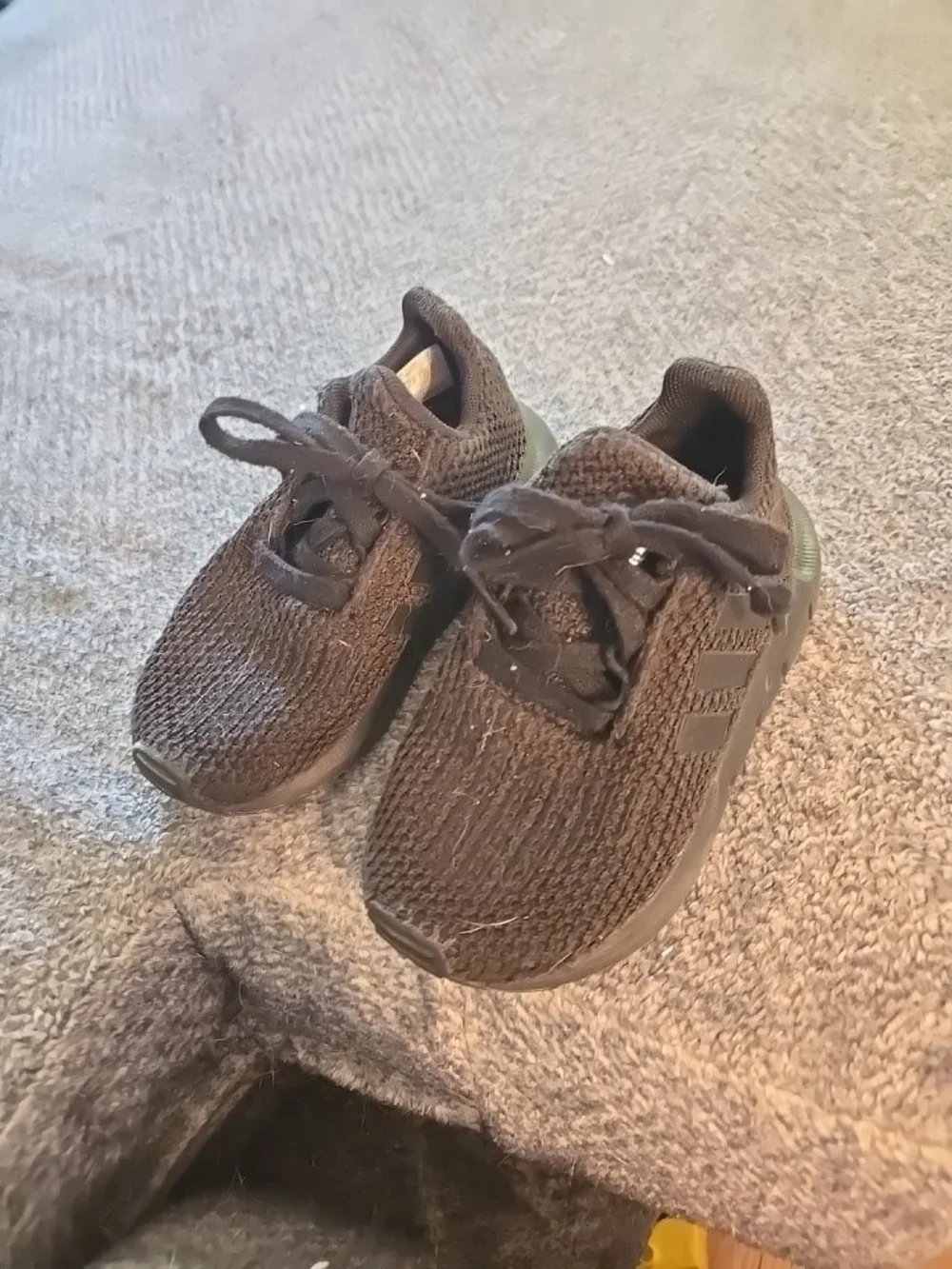 Baby Black Knit Athletic Sneakers - Youth Lightweight Shoes